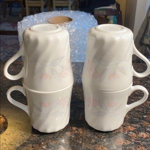 4 Corelle Pink Trio  8 oz. cups/ Mugs